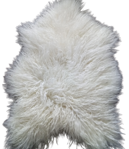 Island sheepskin, with curly hair white island