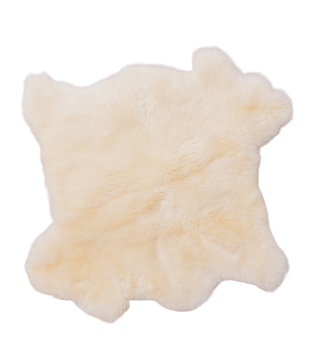 Dwie skóry zszywane bokiem , w kolorze białym Skóry Owcze Zszywane Producent owczych skór dekoracyjnych | Tannery Sheepskin | KalSkór