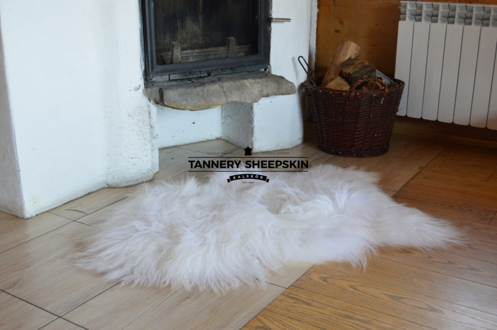 Island sheepskin, white white island Producent owczych skór dekoracyjnych | Tannery Sheepskin | KalSkór 4