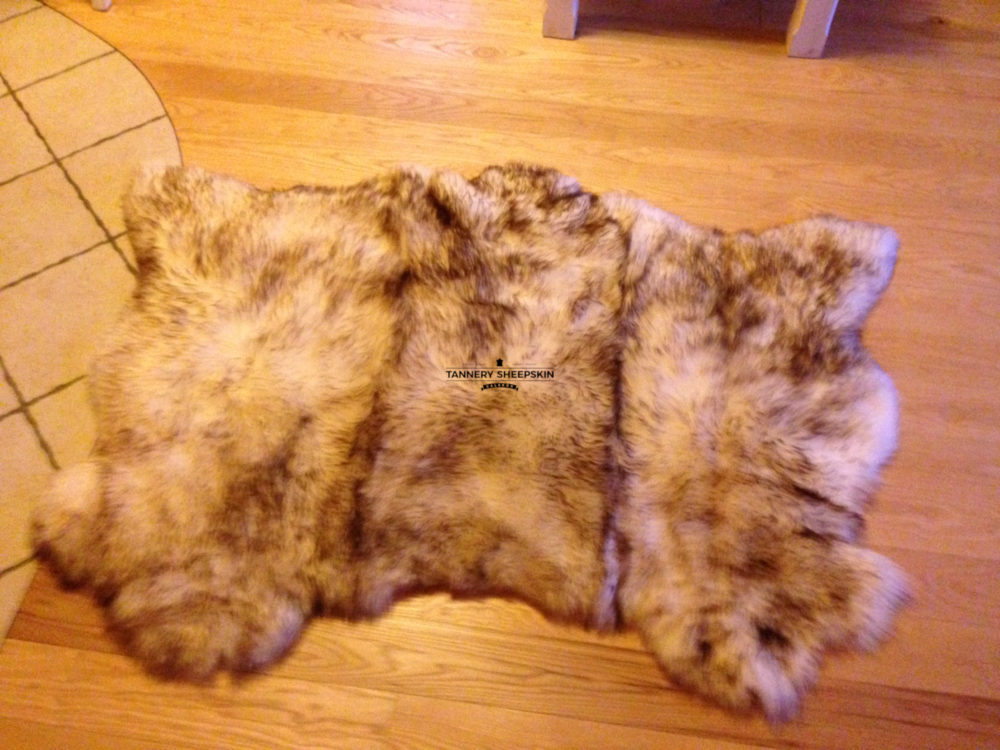 Three stitched sheepskins, brown – mouflon Stitched sheepskins Producent owczych skór dekoracyjnych | Tannery Sheepskin | KalSkór 4