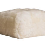 Schafsfell gepolstertes Pouffe