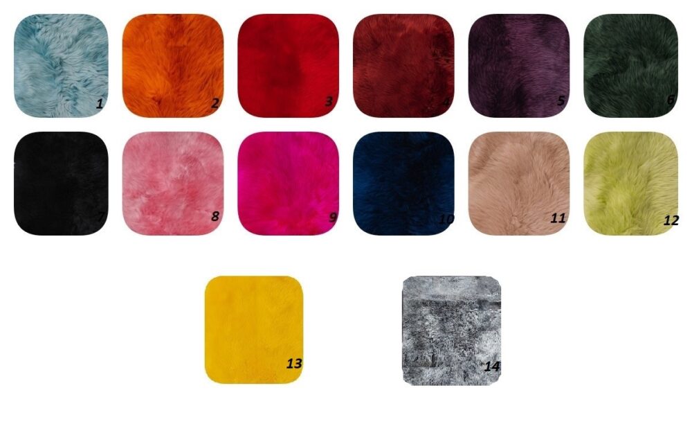 Prostokątny dywanik ze skóry owczej 14 Kolorów Dywany i narzuty Producent owczych skór dekoracyjnych | Tannery Sheepskin | KalSkór 2