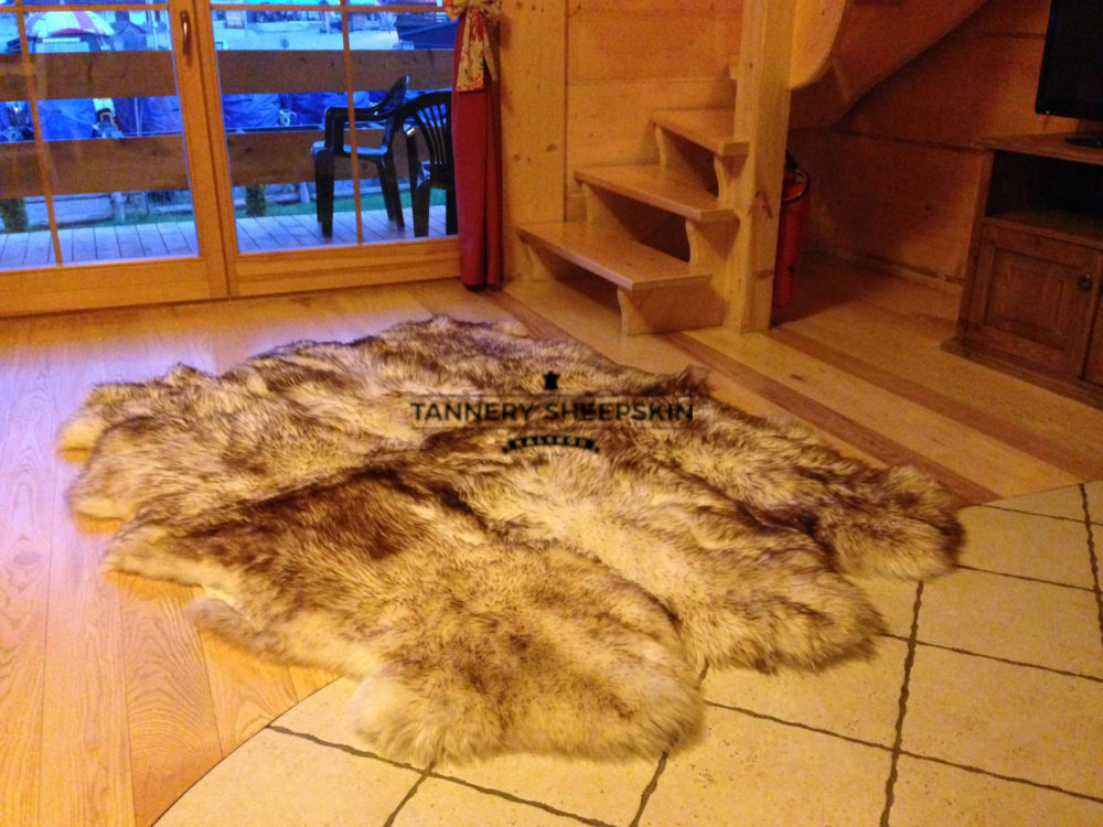 Six stitched sheepskins, brown – mouflon Stitched sheepskins Producent owczych skór dekoracyjnych | Tannery Sheepskin | KalSkór 3