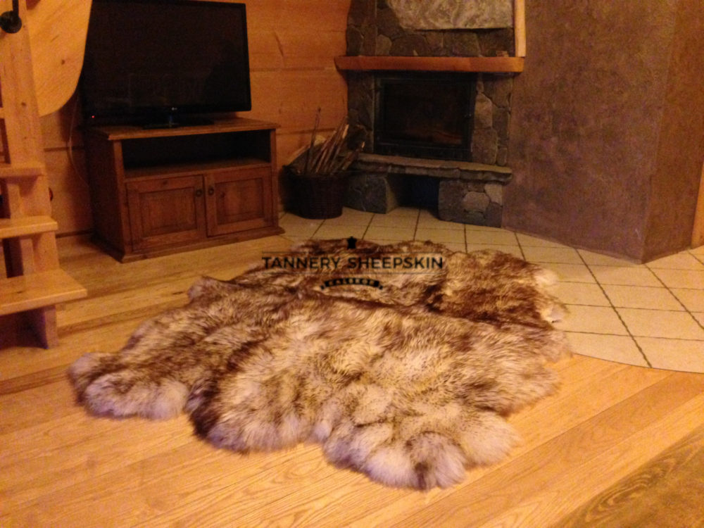 Six stitched sheepskins, brown – mouflon Stitched sheepskins Producent owczych skór dekoracyjnych | Tannery Sheepskin | KalSkór 5