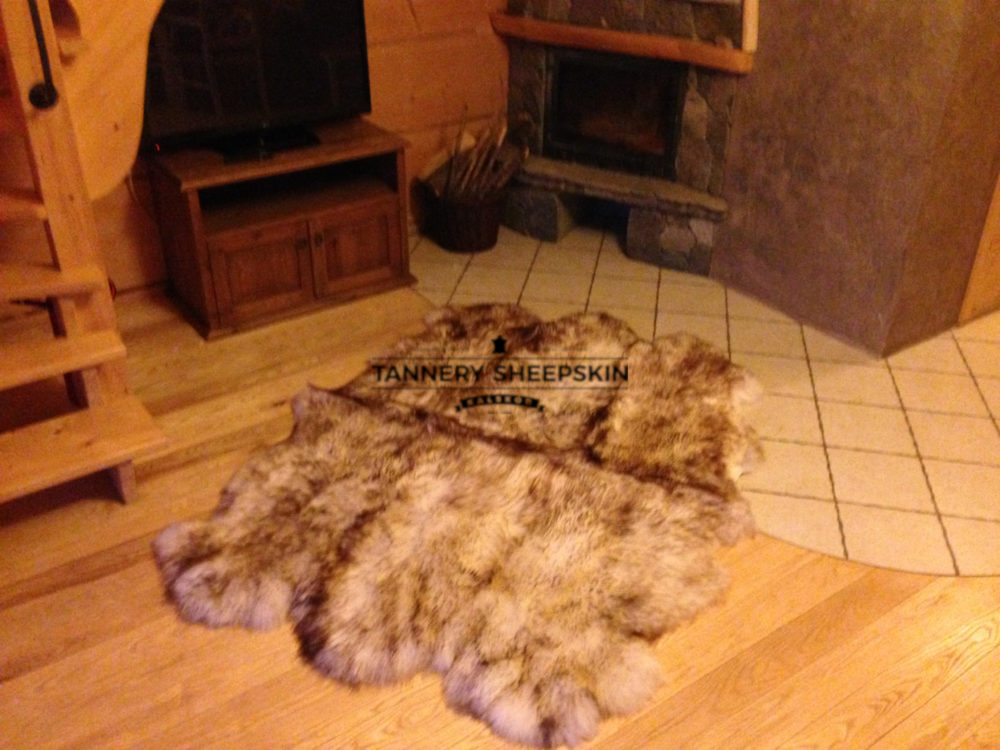 Six stitched sheepskins, brown – mouflon Stitched sheepskins Producent owczych skór dekoracyjnych | Tannery Sheepskin | KalSkór 2