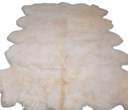 Cuir dix points en blanc Peaux de mouton cousues Producent owczych skór dekoracyjnych | Tannery Sheepskin | KalSkór