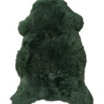 Peau de mouton teintée vert foncé