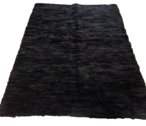 Bedspread Woven Sheepskin Rug Dark Graphite