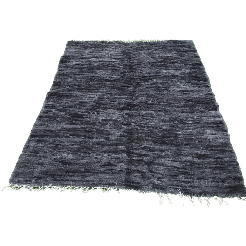 Bedspread Woven Sheepskin Rug Dark Graphite Carpets and bedspreads Producent owczych skór dekoracyjnych | Tannery Sheepskin | KalSkór