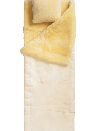 Relugan Natural Sheepskin Sleeping Bag + Pillow Accessories Producent owczych skór dekoracyjnych | Tannery Sheepskin | KalSkór