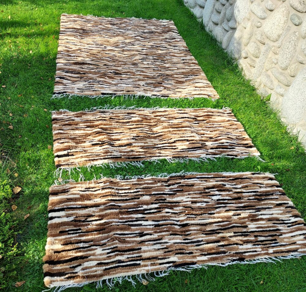 Woven Sheepskin Rug Set Carpets and bedspreads Producent owczych skór dekoracyjnych | Tannery Sheepskin | KalSkór 2