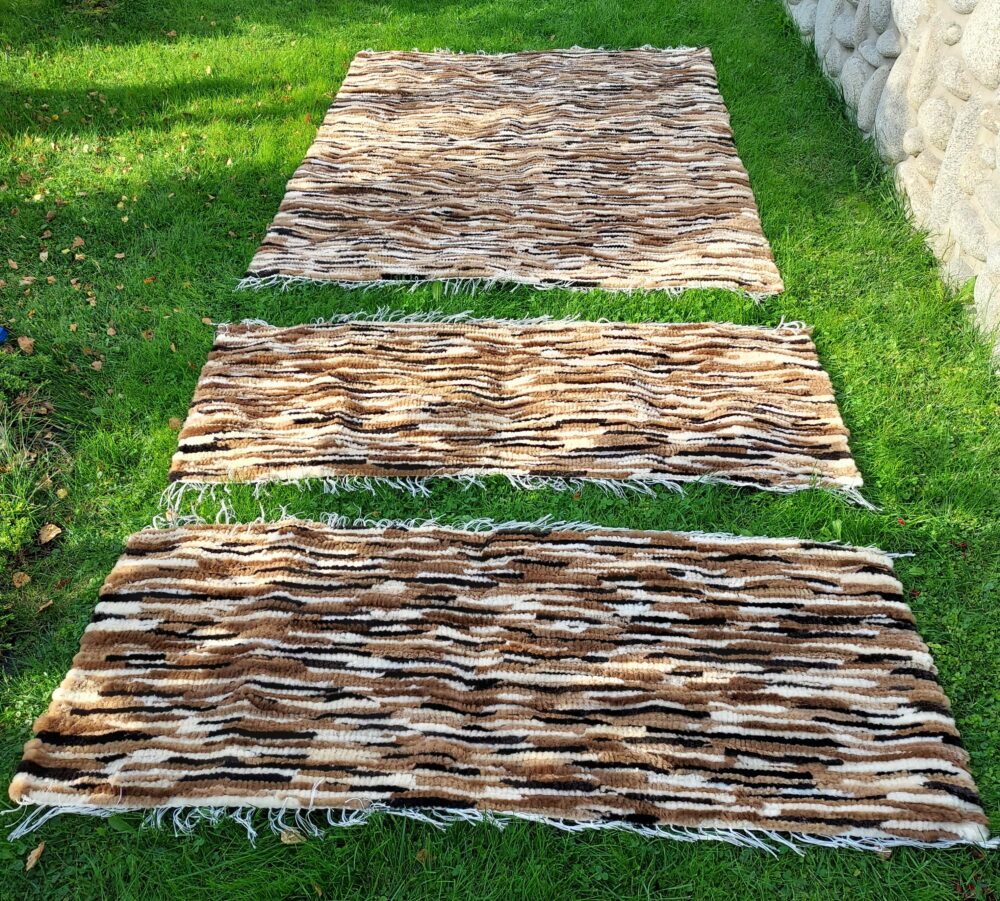 Woven Sheepskin Rug Set Carpets and bedspreads Producent owczych skór dekoracyjnych | Tannery Sheepskin | KalSkór 4
