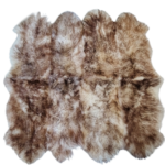 Eight stitched sheepskins, brown – mouflon