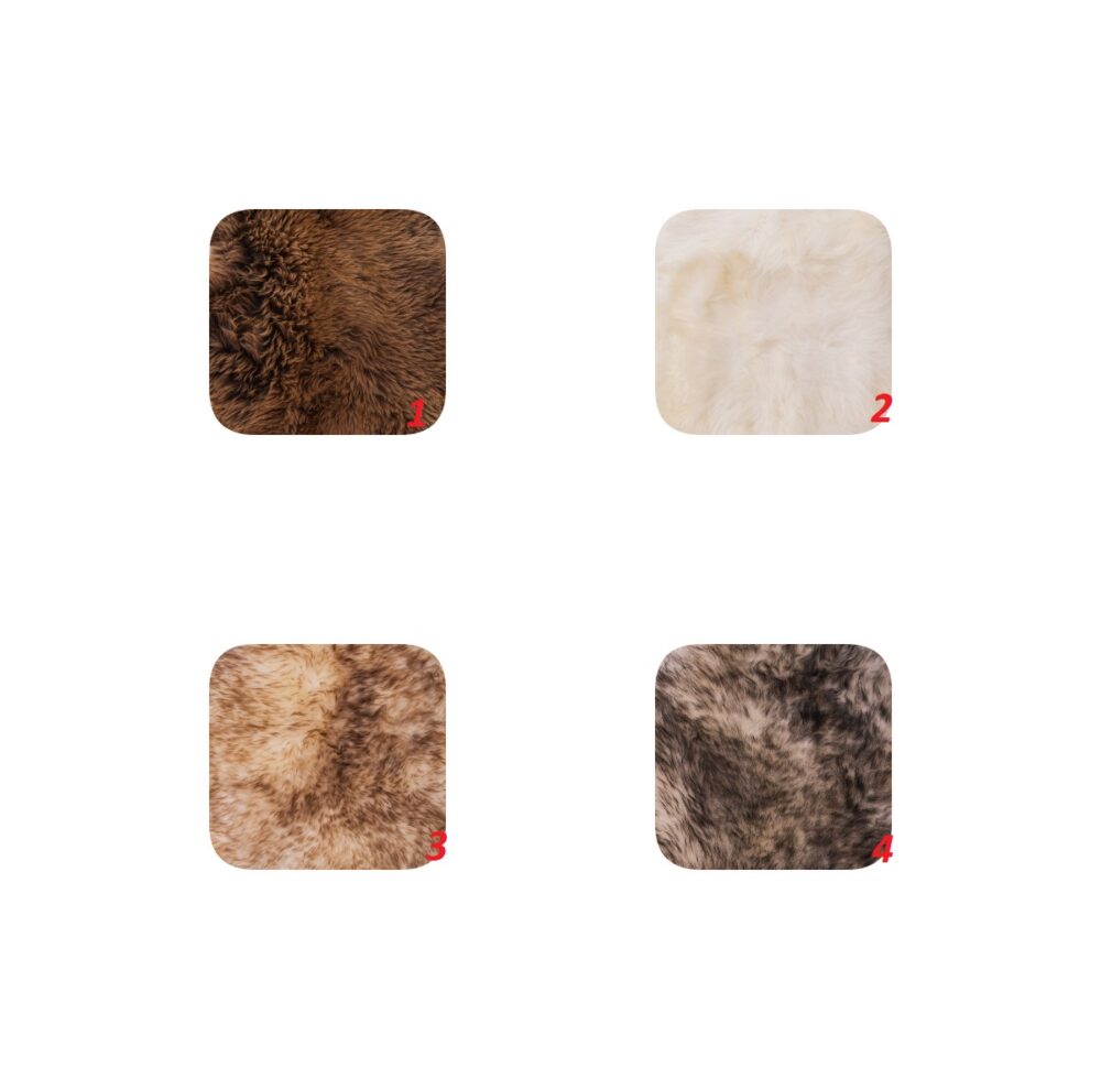 Prostokątny dywanik ze skóry owczej 4 Kolory Dywany i narzuty Producent owczych skór dekoracyjnych | Tannery Sheepskin | KalSkór 3