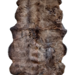 Four stitched sheepskins Brown