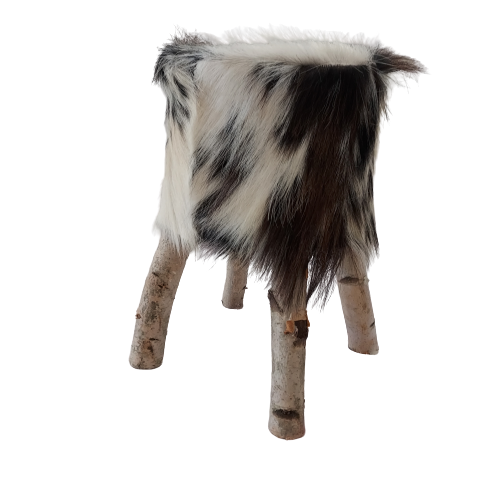 Stołek Obity Skórą Kozią krzesła ze skór Producent owczych skór dekoracyjnych | Tannery Sheepskin | KalSkór