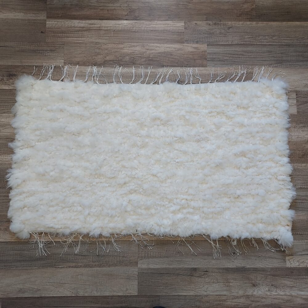 Dywanik Tkany Ręcznie Biały 100×60 cm PROMOCJA !! Wyprzedaż Producent owczych skór dekoracyjnych | Tannery Sheepskin | KalSkór 5