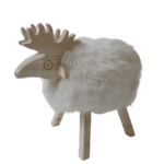 Decorative Reindeer Clad in Natural Sheepskin