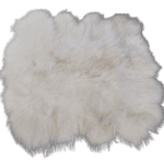 Eight stitched sheepskins, white Island