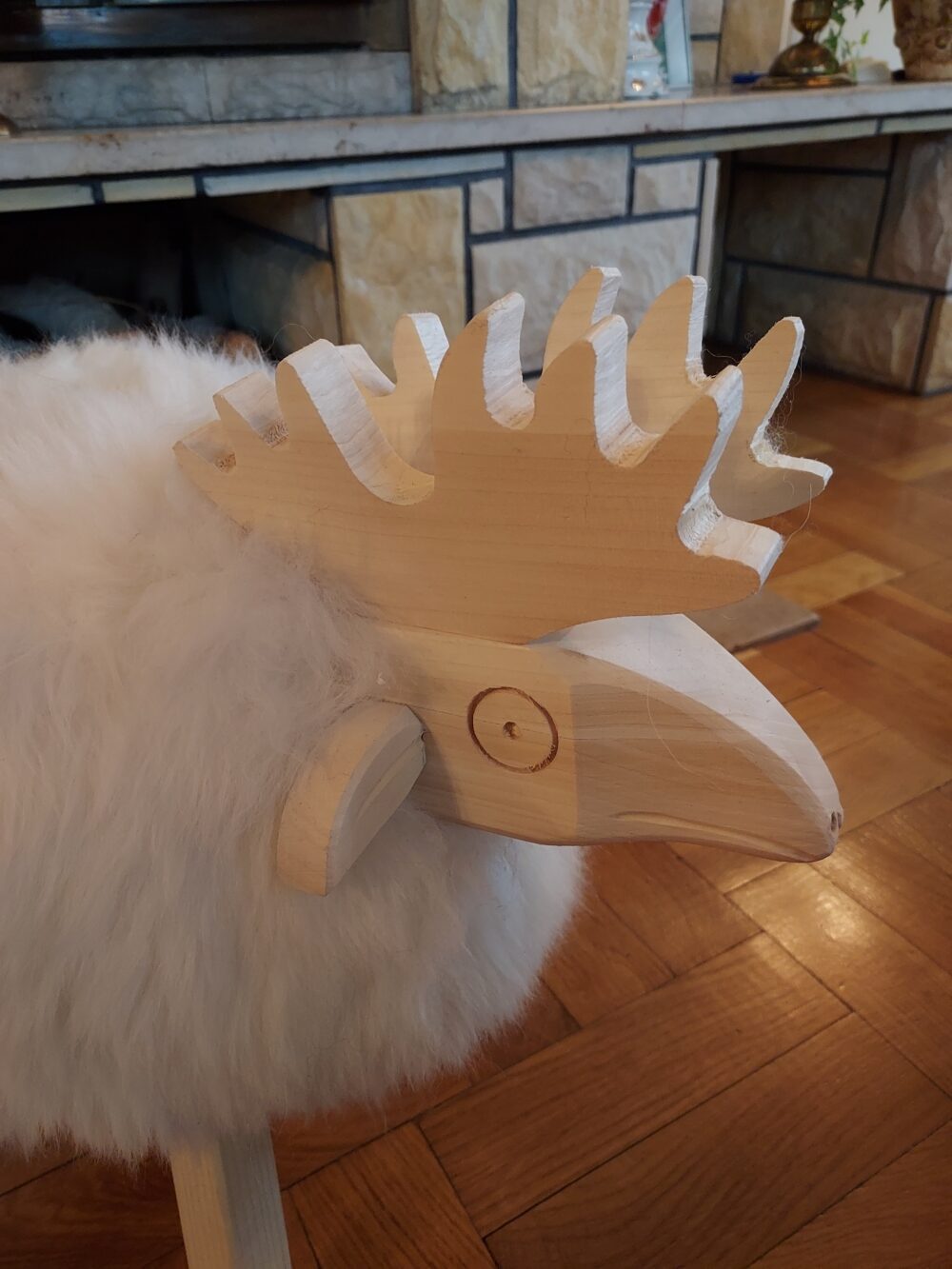 Decorative Reindeer Clad in Natural Sheepskin Decorations Producent owczych skór dekoracyjnych | Tannery Sheepskin | KalSkór 8