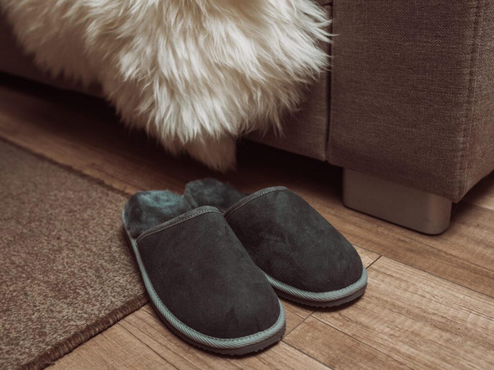 Men’s slippers Caldor Grey Accessories Producent owczych skór dekoracyjnych | Tannery Sheepskin | KalSkór 7