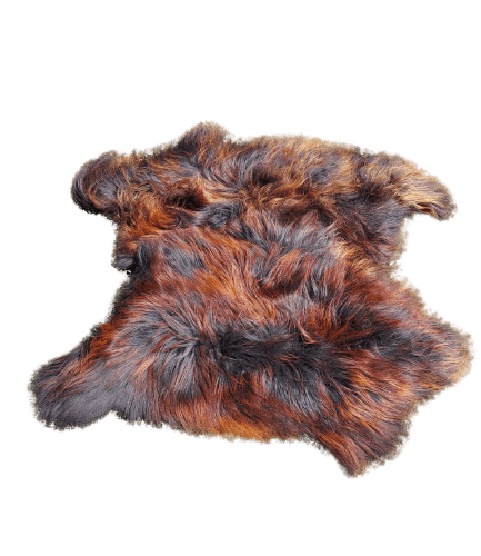 Two Leather Stitched Back Island Natural Fire Black Stitched sheepskins Producent owczych skór dekoracyjnych | Tannery Sheepskin | KalSkór