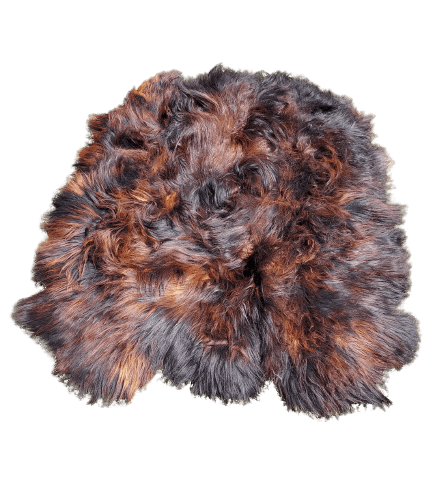 Six Stitched Leathers “Island” Natural Fire Black Stitched sheepskins Producent owczych skór dekoracyjnych | Tannery Sheepskin | KalSkór