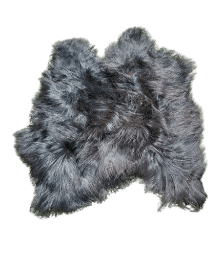 Dwie Skóry Zszywane Bokiem Island Czarny Naturalny Skóry Owcze Zszywane Producent owczych skór dekoracyjnych | Tannery Sheepskin | KalSkór