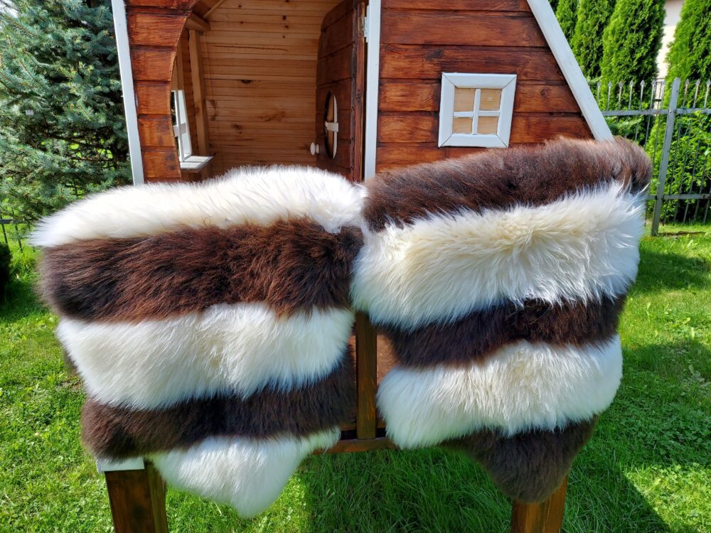 Sheepskin Natural Zebra Stitched sheepskins Producent owczych skór dekoracyjnych | Tannery Sheepskin | KalSkór 7