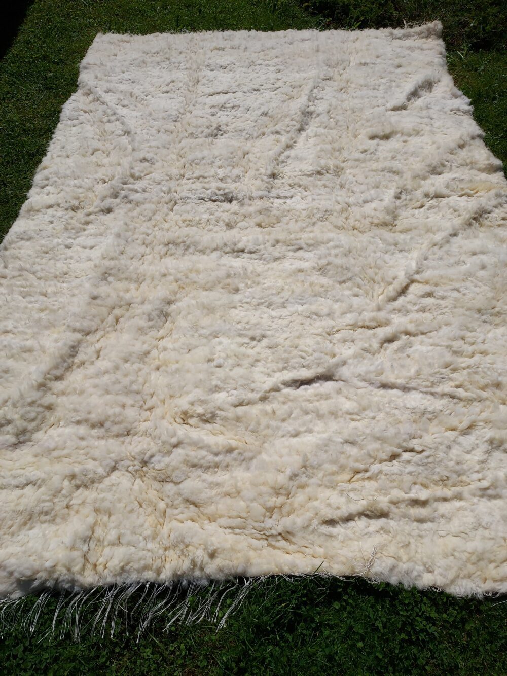 Woven Sheepskin Rug 300×200 White Bedspread Carpets and bedspreads Producent owczych skór dekoracyjnych | Tannery Sheepskin | KalSkór 5