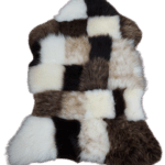 Sheepskin Natural Checkered Pattern