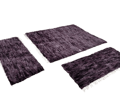 Komplet Narzut ze Skóry Owczej Tkanej Ciemny Brąz Dywany i narzuty Producent owczych skór dekoracyjnych | Tannery Sheepskin | KalSkór